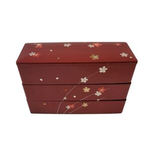Plastic Stacking Storage Box Floral Pattern